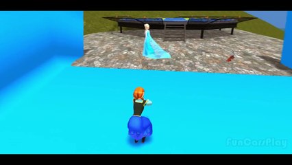 Spiderman & his Super-Auto ft Frozen Elsa Custom McQueen Cars w- Children Nursery Rhyme with Action_24
