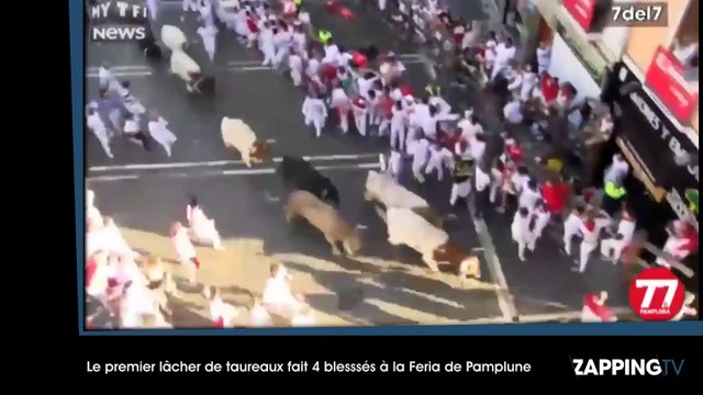 Espagne : Le premier lâcher de taureaux fait 4 blessés à la Feria de Pamplune
