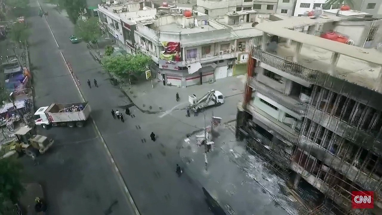 Drone shows devastation after Baghdad bombing