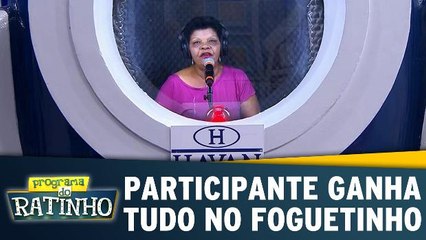 Participante ganha tudo no Foguetinho