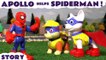 APOLLO HELPS SPIDERMAN --- Join Spider-man as he recieves help from Apollo from Paw Patrol to help battle Venom, Featuring Rubble, Henry from Thomas and Friends and many more family fun toys