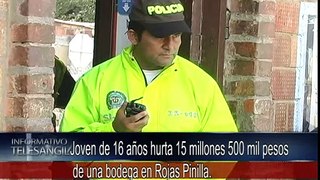 Joven de 16 años hurta 15 millones 500 mil pesos de una bodega en Rojas Pinilla