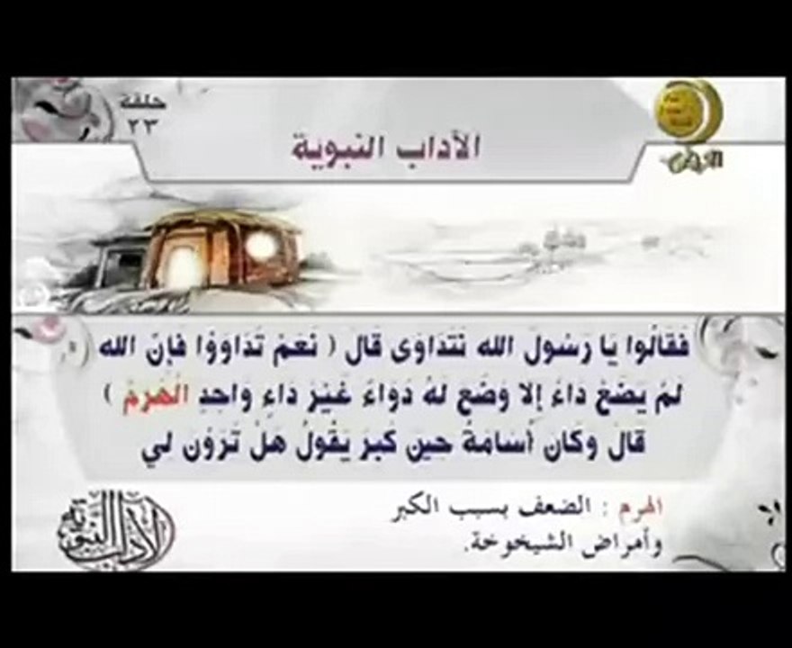 سلسلة حلقات برنامج الآداب النبوية - الحلقة 23