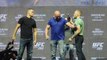 Conor McGregor and Nate Diaz square off after the UFC 202 press conference