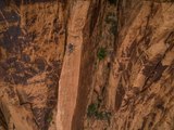 Drone Captures Aerial View of Rock Climbing in Moab, Utah