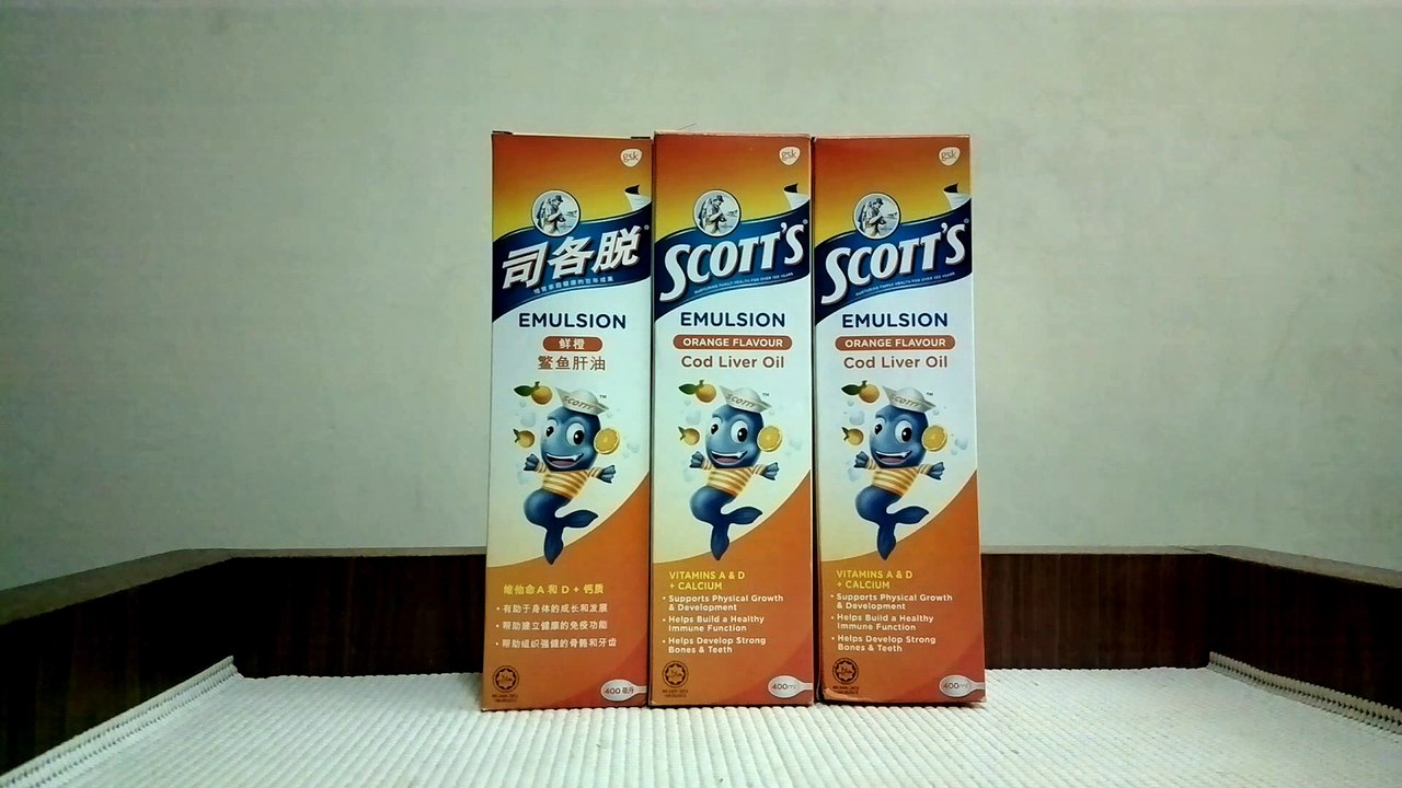 Scott's Cod Liver Oil Emulsion, Orange Flavor, Vitamin A + D + Calcium