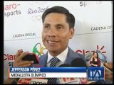 Jefferson Pérez recibió homenaje por aniversario de medalla olímpica