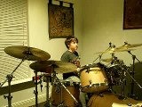 10 Year Old, Playing Drums with Fire Stix
