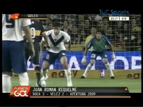 Especial los mejores 10 goles de Juan Roman Riquelme Planeta Gol 17/07/12