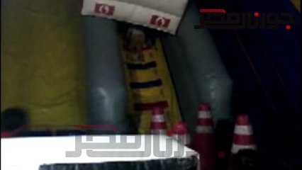 الزحليقة الهوائية تجذب الصغار في احتفالات السويس بعيد الفطر المبارك