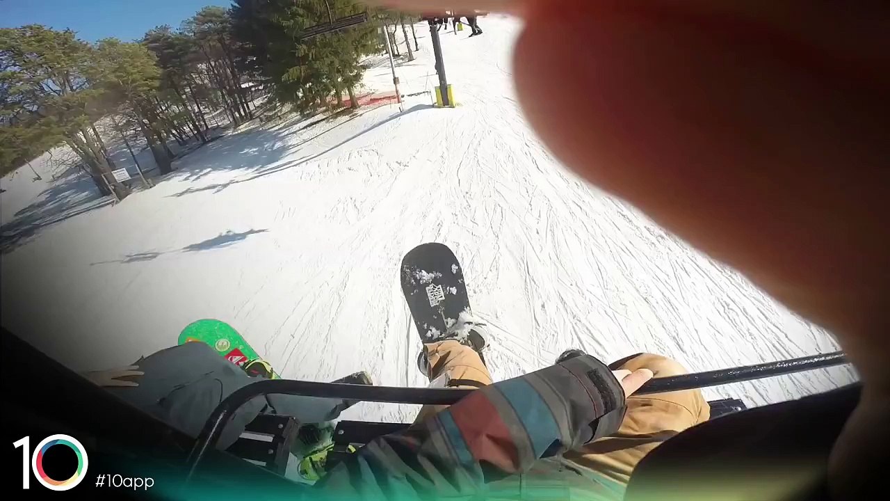RAW FOOTAGE!!! LITTLE BOY FALLS 20 FEET OFF SKI LIFT!!!