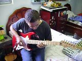 Fender Standard Red Strat Com Caps Emg Dg 20 - David Gilmour