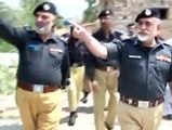 IGP KP chief Nasir Durrani visited posts linked to tribal areas. Wished them EID greetings.