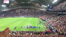 Clapping des joueurs français après leur victoire face à l'Allemagne - Euro 2016