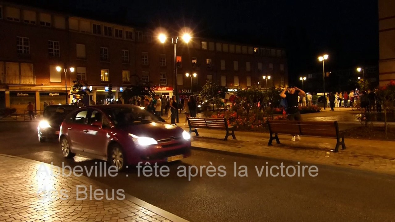 Abbeville : la fête après la victoire de la France