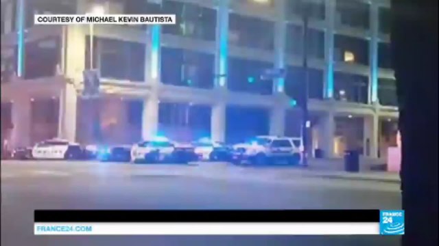 Dallas police shooting: dramatic sniper shooting captured on video by witnesses