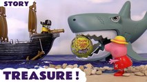 TREASURE --- Join Pirate Minions and Peppa Pig as they open Surprise Eggs Treasure the Pirates managed to steal, Featuring an egg eating Shark, Zootopia, The Good Dinosaur, Kinder, Spongebob Squarepants, and many more family fun toys