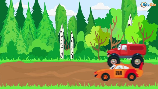 Police Cars with Excavator and Crane - Cars & Trucks Cartoons for children - Diggers for kids.