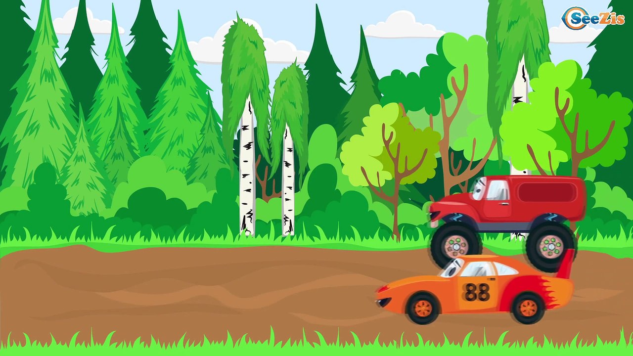 Police Cars with Excavator and Crane - Cars & Trucks Cartoons for children - Diggers for kids.