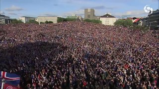 Over 10_000 Iceland fans do the _Viking-Clap_ after defeat to France (Euro 2016 France) - football sports news** Updated