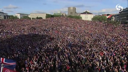 Over 10_000 Iceland fans do the _Viking-Clap_ after defeat to France (Euro 2016 France) - football sports news** Updated