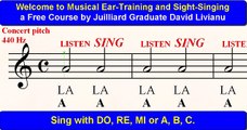 My First Notes Ex 1 Free Ear-Training & Sight-Singing Exercises For Young Musicians