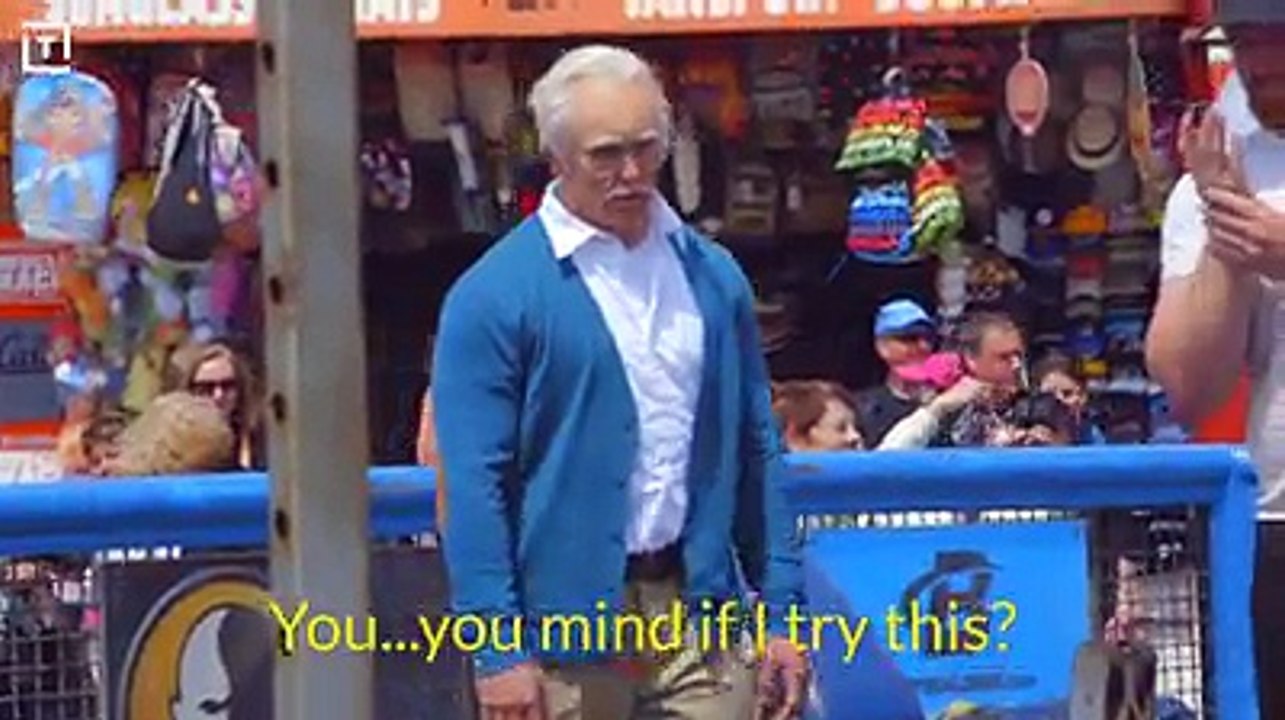 That moment when your grandpa shows up and puts Muscle Beach regulars to shame