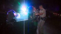 Woman found passed out in car on freeway