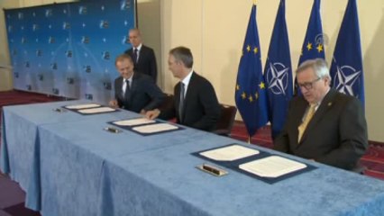 NATO ve AB İşbirliklerini Güçlendirmeye Dönük Ortak Deklarasyon İmzaladı