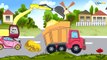 Dessins animés éducatifs - Pelleteuse, Camion de pompiers, Tracteur - Jeu d'assemblage