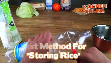 Super effective method for storing opened rice packages