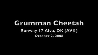 Grumman Cheetah Takeoff Runway 17 Alva, OK (AVK)