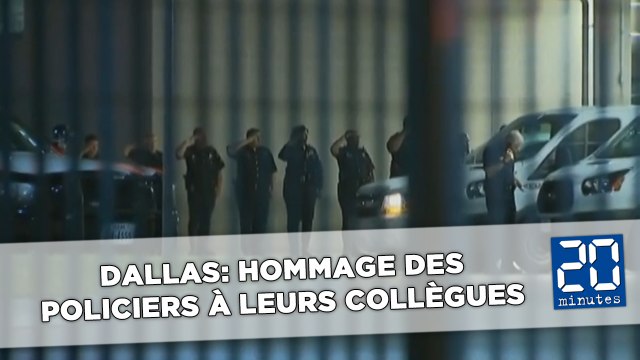 Fusillade à Dallas: Hommage des polciers à leurs collègues