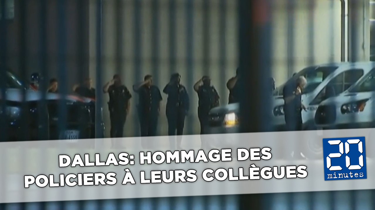 Fusillade à Dallas: Hommage des polciers à leurs collègues