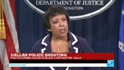 Dallas police shooting: US attorney general calls for "calm, peaceful and determined action"