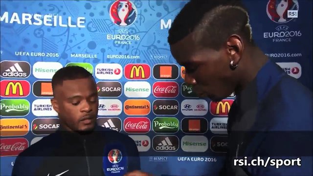 Patrice Evra et Paul Pogba font le show à la télévision italo-suisse