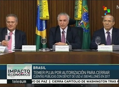 Temer pide que cuentas públicas de Brasil cierren con déficit en 2017
