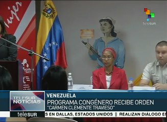 Venezuela: otorgan reconocimiento al programa Congénero de teleSUR