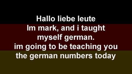 German Numbers {1-10}