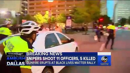 Dallas Police Ambush ¦ Video of Snipers Opening Fire