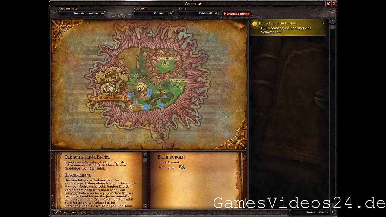 World of Warcraft Quest: Der schlafende Druide