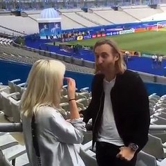 Zara Larsson and David Guetta before the opening Euro 2016 France
