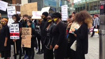 Silent Black Lives Matter demo in Birmingham, UK