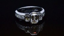 Emerald Cut, Baguette & Round Cut Diamond 14K Engagement Ring