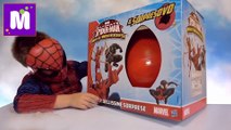 Человек - Паук Мистер Макс Супер большое яйцо много игрушек и пузыри и жидкого пластика Спайдермен новое видео 2016