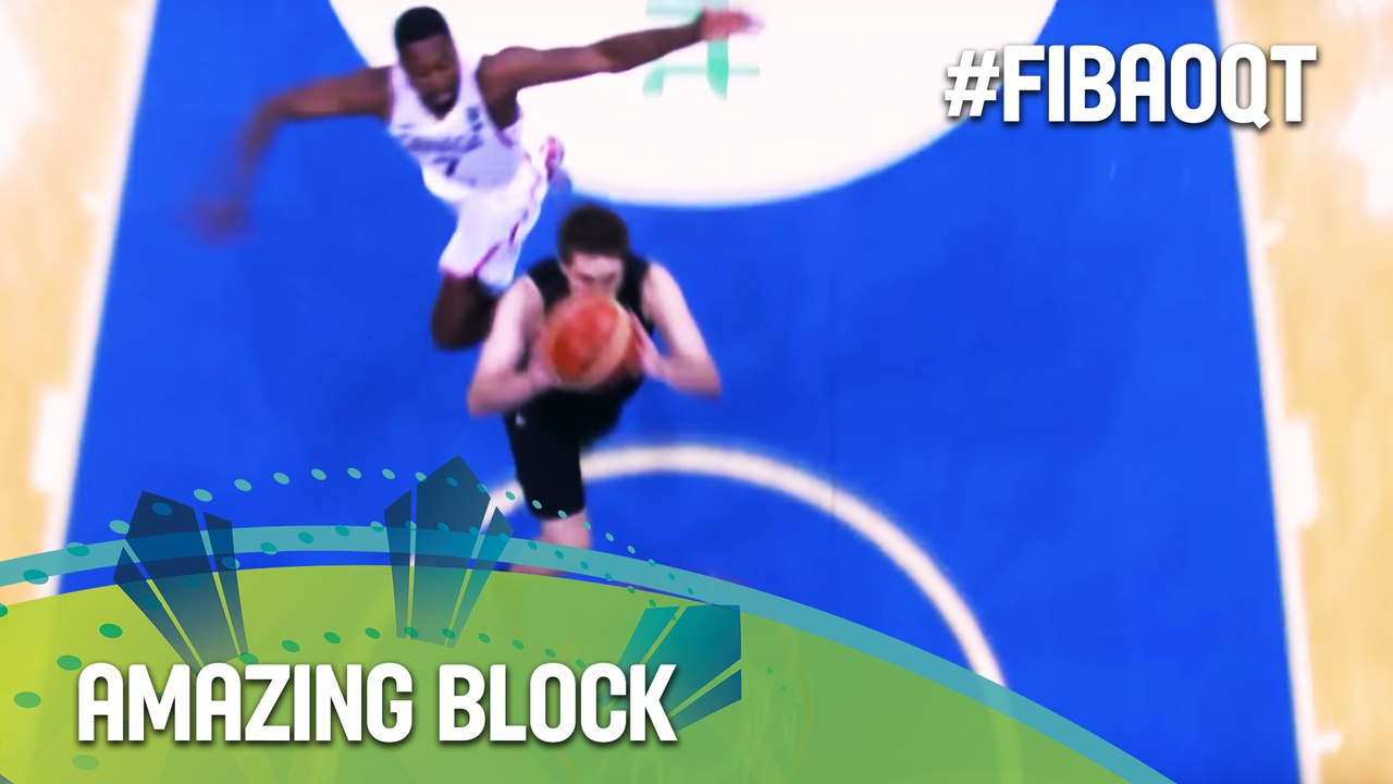 Ejim with an amazing block from behind!