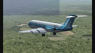 FS2004 Fokker 28 Landing Dyce Aberdeen EGPD