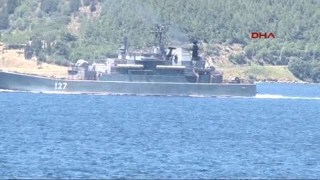 Çanakkale Rus Savaş Gemisi Ege Yolunda