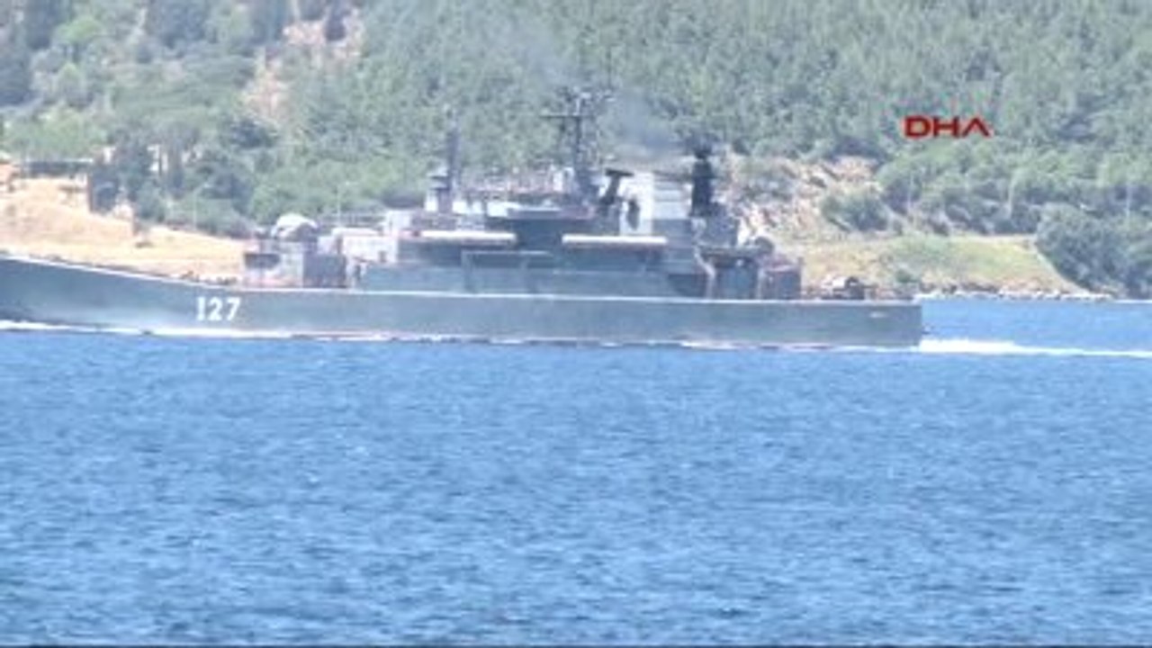 Çanakkale Rus Savaş Gemisi Ege Yolunda