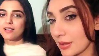 Maya Ali and Ayesha Khan singing OST of Mann Mayal HD
